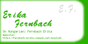 erika fernbach business card